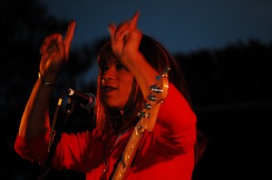 Lipstick Conspiracy, Dolores Park, circa 2006.  Shawna asks for more volume.