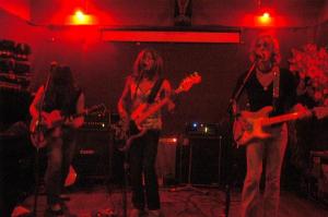 Lipstick Conspiracy at the Hotel Utah, San Francisco, 2008.  Sarafina, Shawna and Marilyn.